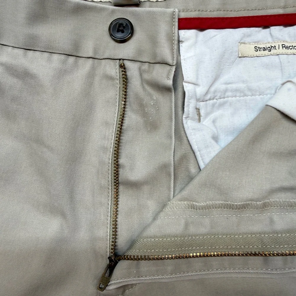 Goodthreads Mens 33x29 Khaki Beige Straight Fit Chino Pants Casual Trousers